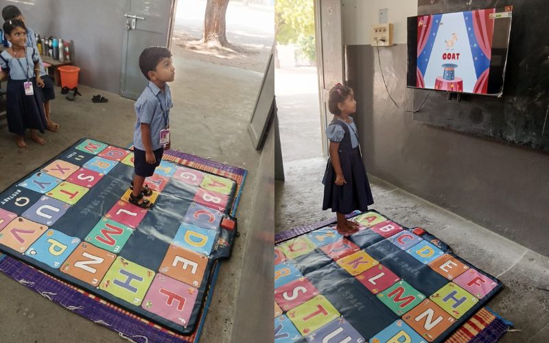 Magik Mats installation at SPB Matriculation School Erode